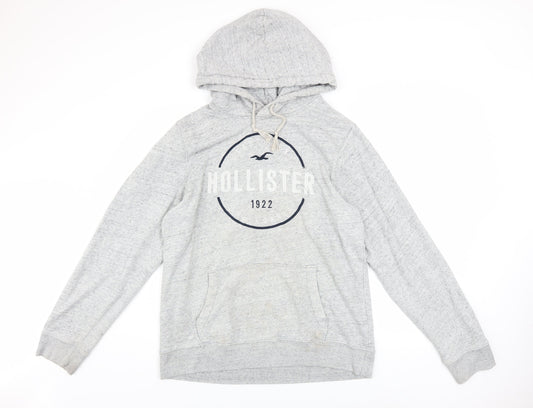 Mens UK Size L Hollister Grey Pullover Hoodie