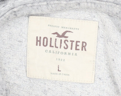 Mens UK Size L Hollister Grey Pullover Hoodie
