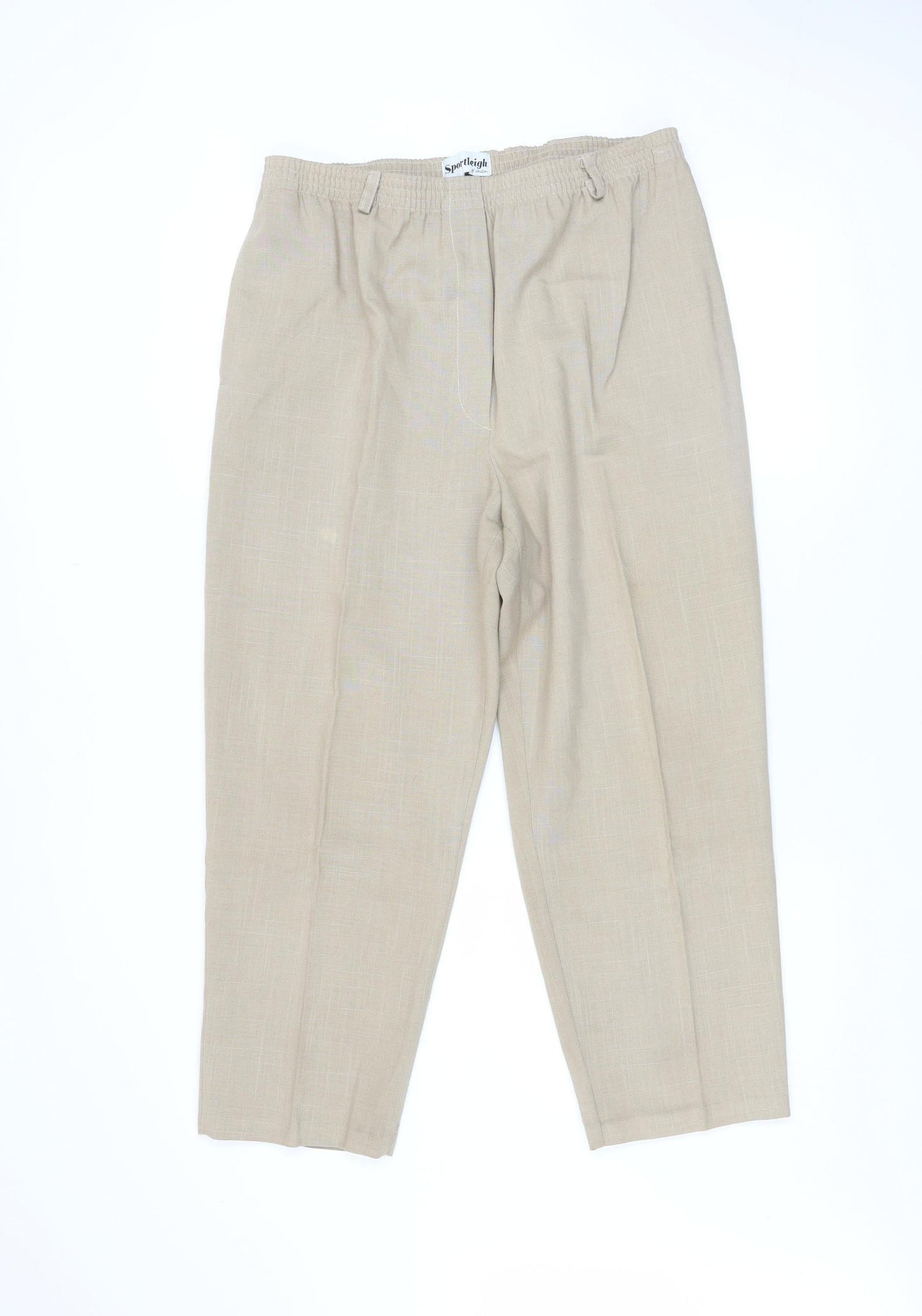 Womens UK Size 16 Sportleigh of London Regular Fit Casual Travel Beige Trousers
