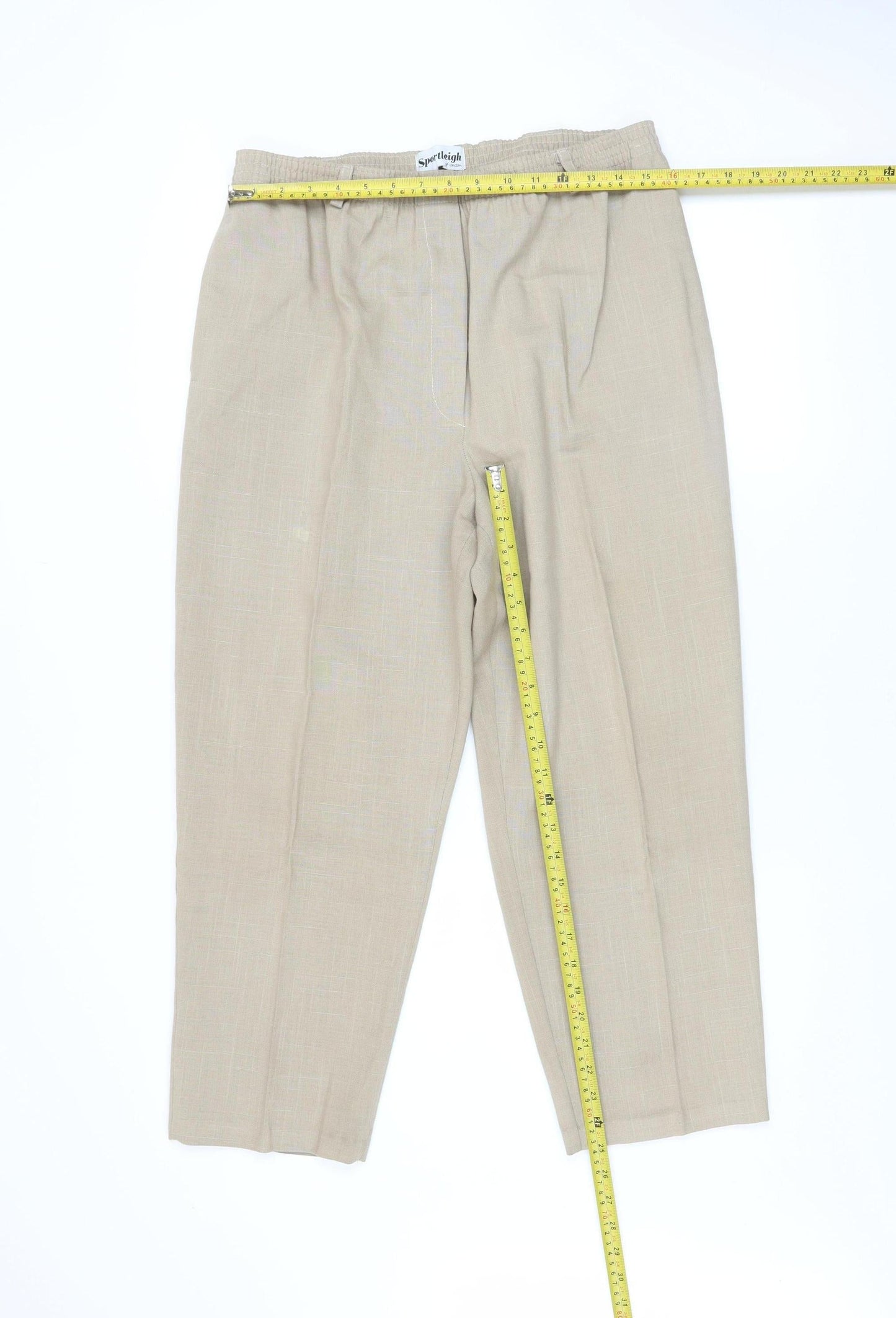 Womens UK Size 16 Sportleigh of London Regular Fit Casual Travel Beige Trousers