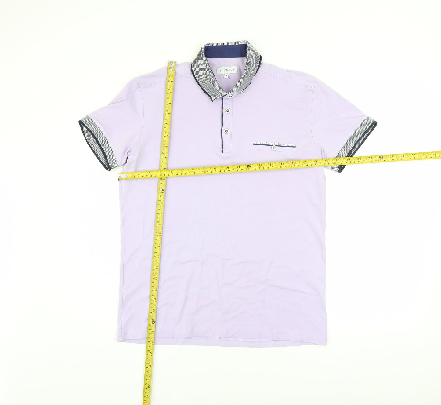 Mens UK Size M OTTOMODA Cotton Blend Polo Shirt