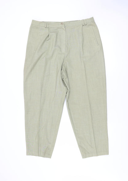 Womens UK Size 18 Berkertex Regular Fit Casual Workwear Green Trousers