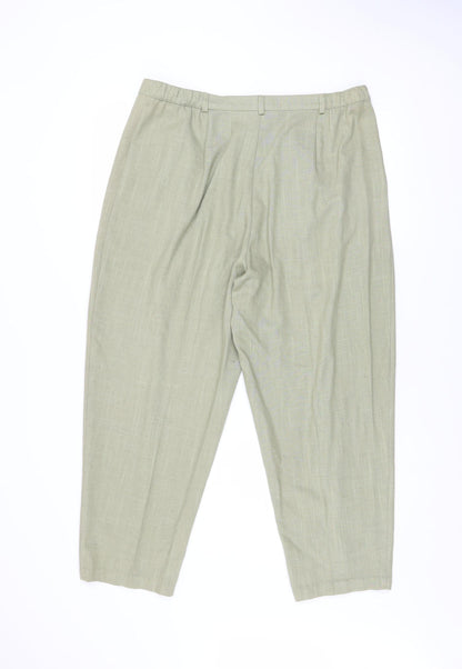 Womens UK Size 18 Berkertex Regular Fit Casual Workwear Green Trousers