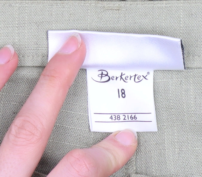 Womens UK Size 18 Berkertex Regular Fit Casual Workwear Green Trousers