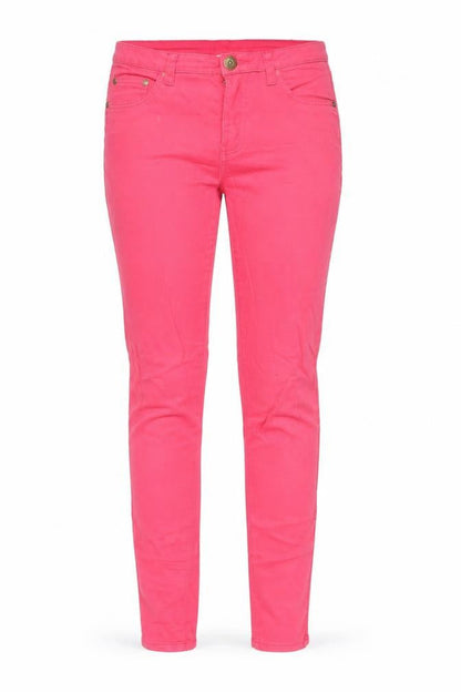 Womens UK Size L VILA Slim Fit Skinny Pink Jeans