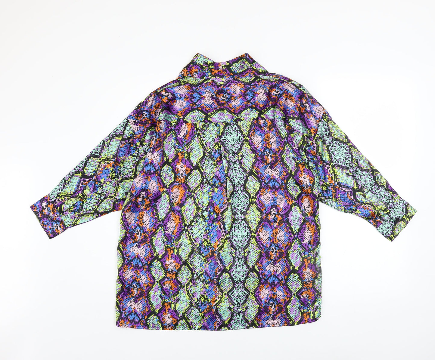Womens UK Size 6 Dancing Leopard Multicoloured Tunic Blouse