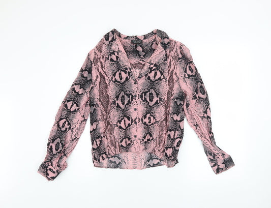 Womens UK Size 8 Topshop Pink Basic Blouse