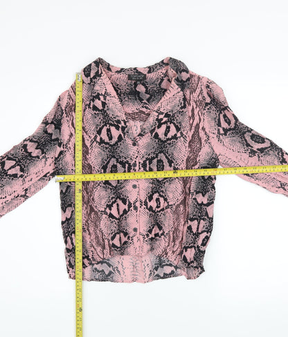 Womens UK Size 8 Topshop Pink Basic Blouse