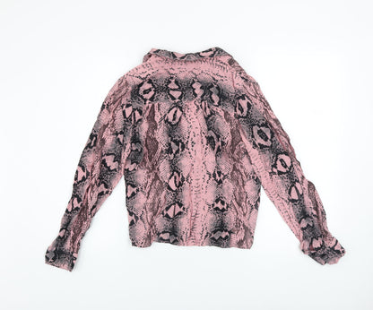 Womens UK Size 8 Topshop Pink Basic Blouse