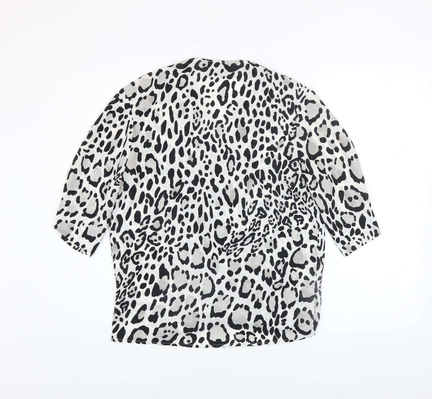 Womens UK Size 6 Topshop Black Wrap Blouse