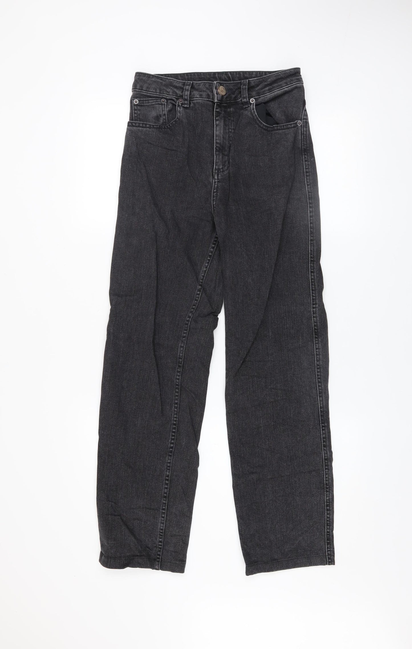 Womens UK Size 8 ASOS Regular Fit Straight Black Jeans