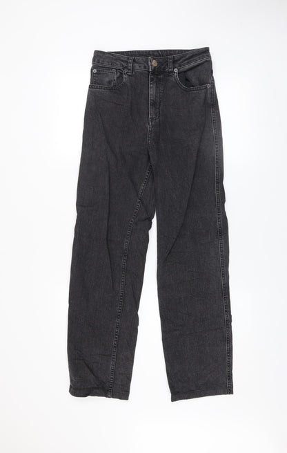 Womens UK Size 8 ASOS Regular Fit Straight Black Jeans
