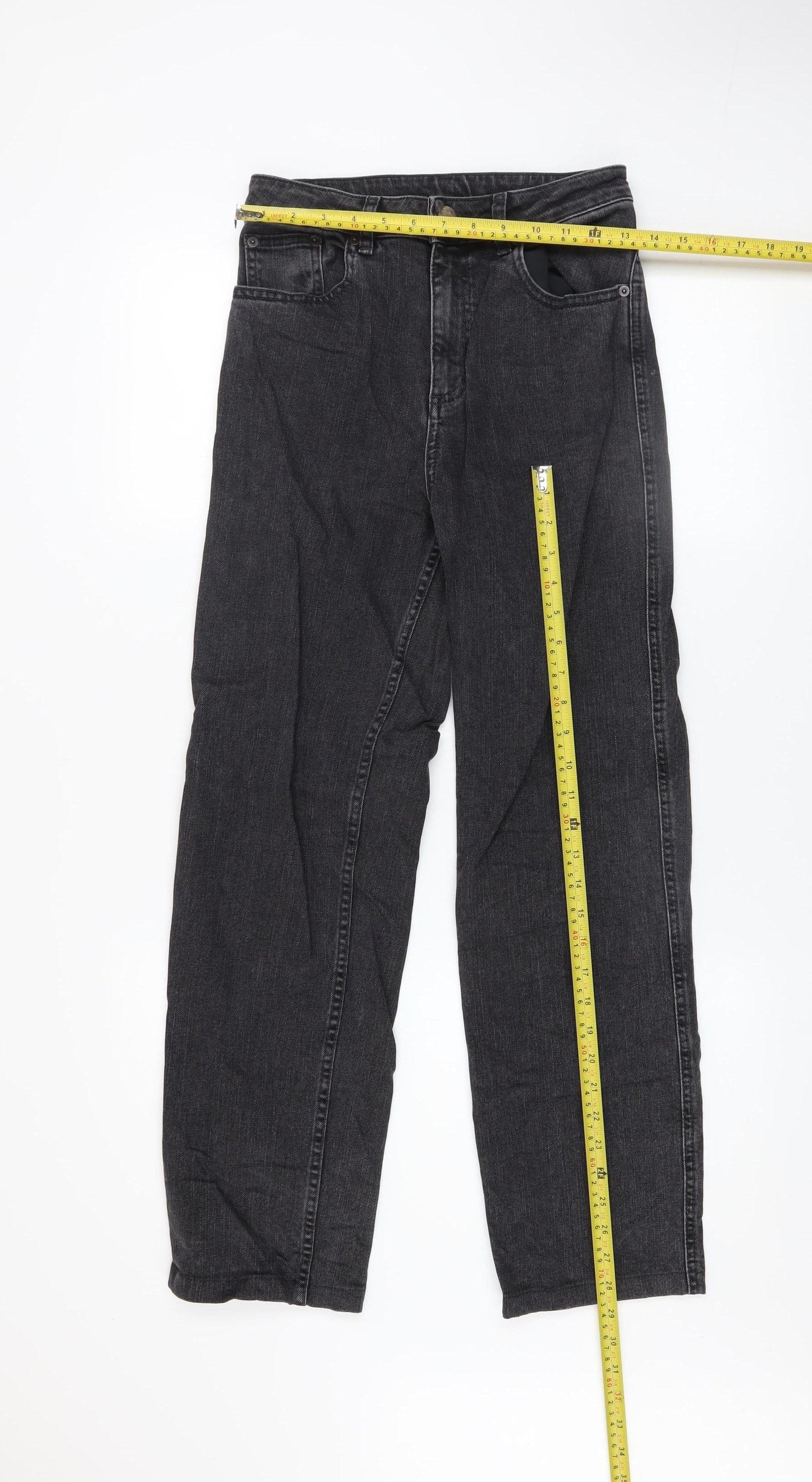 Womens UK Size 8 ASOS Regular Fit Straight Black Jeans