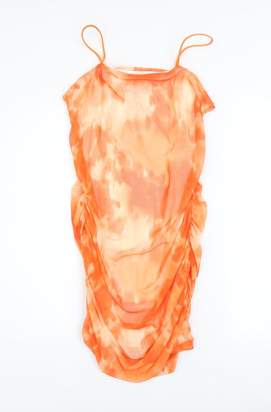 Womens UK Size 12 Pink Vanilla Bodycon Dress