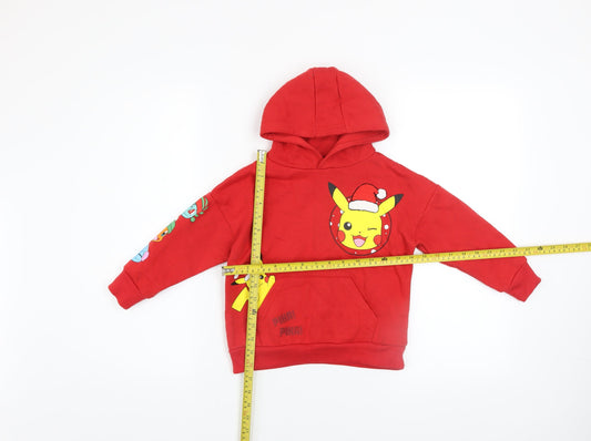 Boys UK Size 3-4 Years Pokémon Red Pullover Hoodie