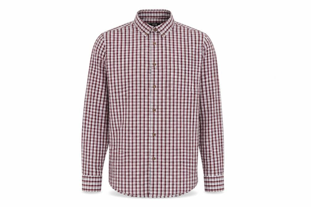 Dunnes Men's Red Check Slim Fit Long Sleeve Casual Shirt XL