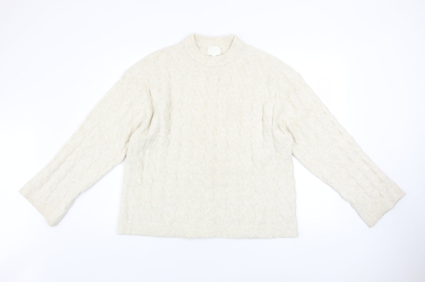 Womens UK Size 8 H&M Ivory Pullover Jumper