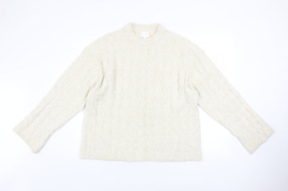 Womens UK Size 8 H&M Ivory Pullover Jumper