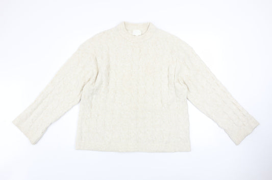 Womens UK Size 8 H&M Ivory Pullover Jumper