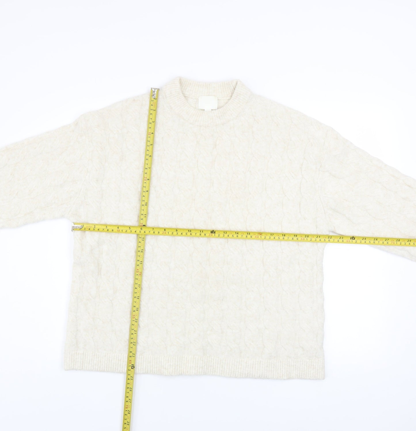 Womens UK Size 8 H&M Ivory Pullover Jumper