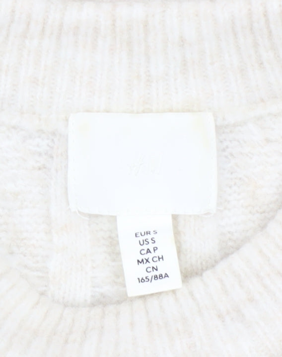 Womens UK Size 8 H&M Ivory Pullover Jumper