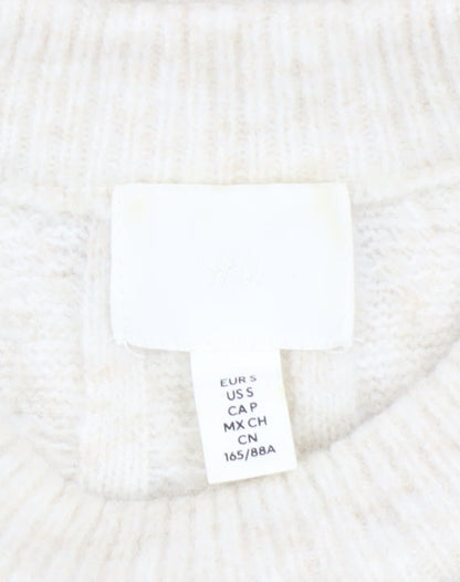 Womens UK Size 8 H&M Ivory Pullover Jumper