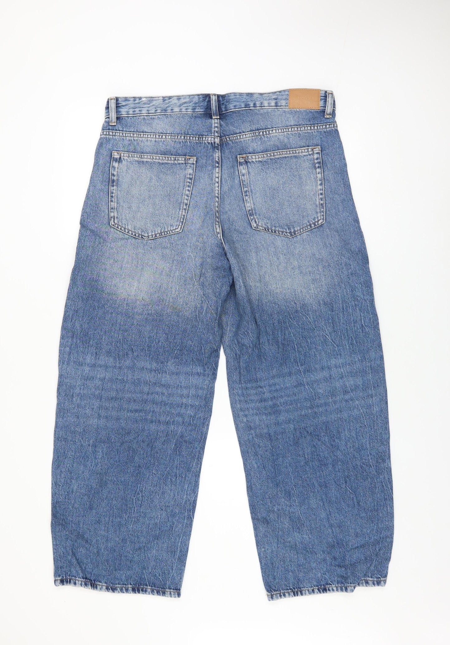 Mens UK Size M Pull & Bear Regular Fit Straight Blue Jeans