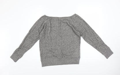 Womens UK Size S Hard Rock Cafe Grey Pullover Sweatshirt