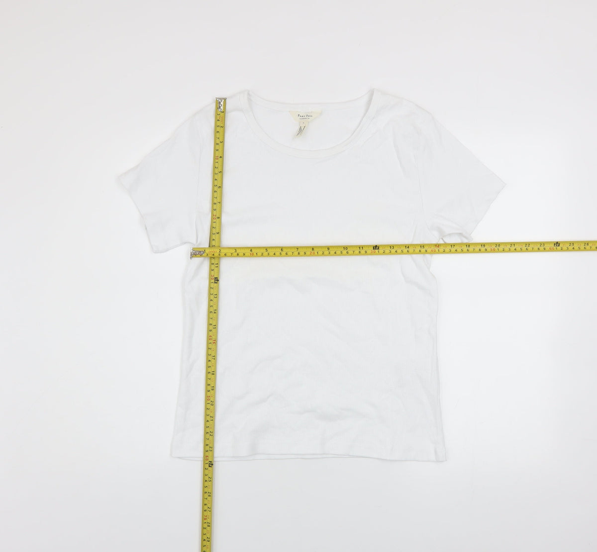 Womens UK Size XL Part Two White Basic T-Shirt