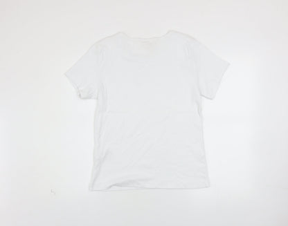 Womens UK Size XL Part Two White Basic T-Shirt