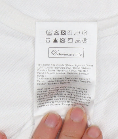 Womens UK Size XL Part Two White Basic T-Shirt
