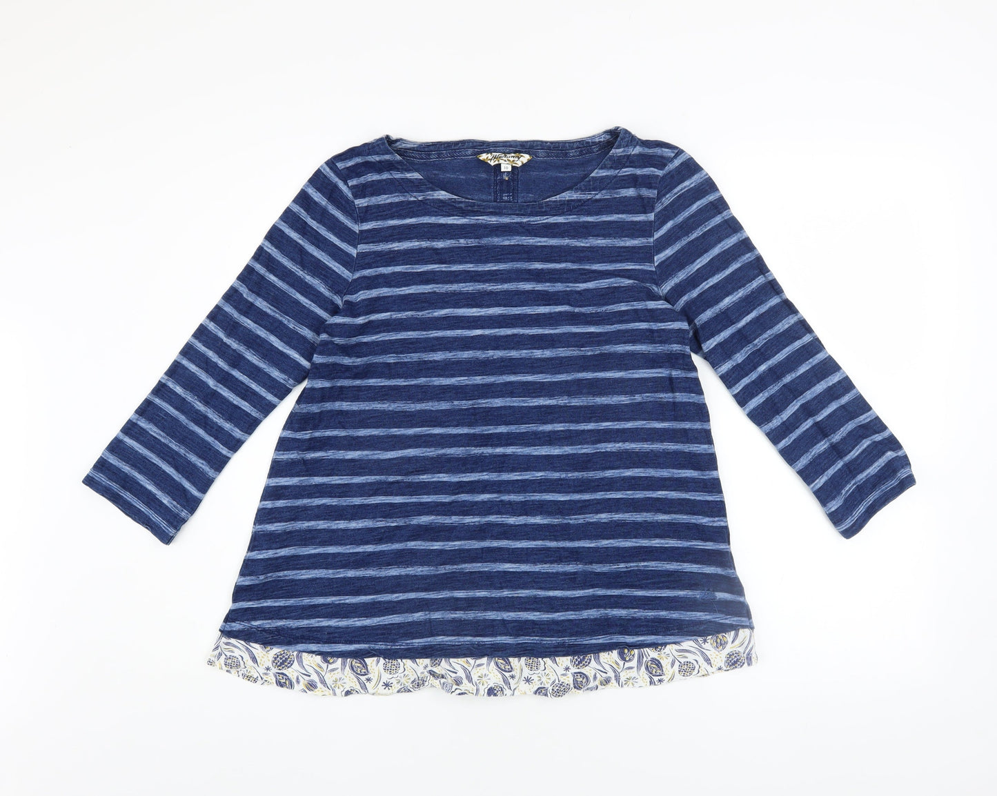 Womens UK Size 10 Mantaray Blue Tunic T-Shirt