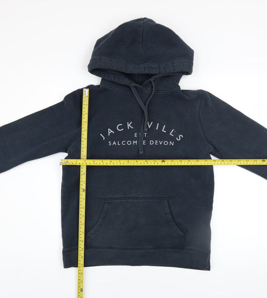 Womens UK Size 10 Jack Wills Blue Pullover Hoodie