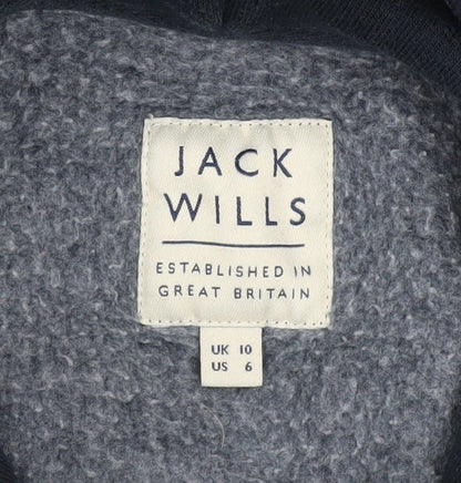 Womens UK Size 10 Jack Wills Blue Pullover Hoodie
