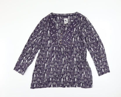 Womens UK Size 12 Mantaray Purple Tunic Blouse