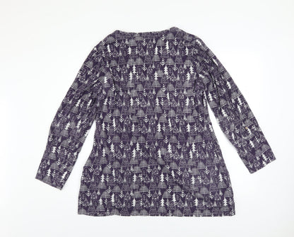Womens UK Size 12 Mantaray Purple Tunic Blouse