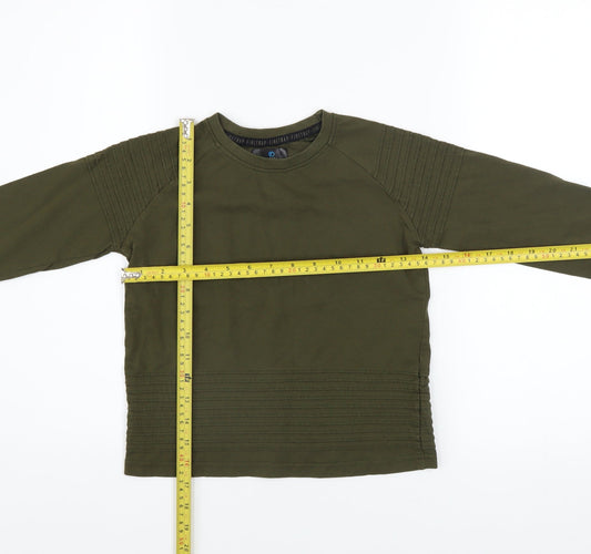 Boys UK Size 7-8 Years Firetrap Green Basic T-Shirt
