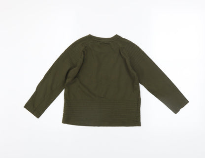 Boys UK Size 7-8 Years Firetrap Green Basic T-Shirt