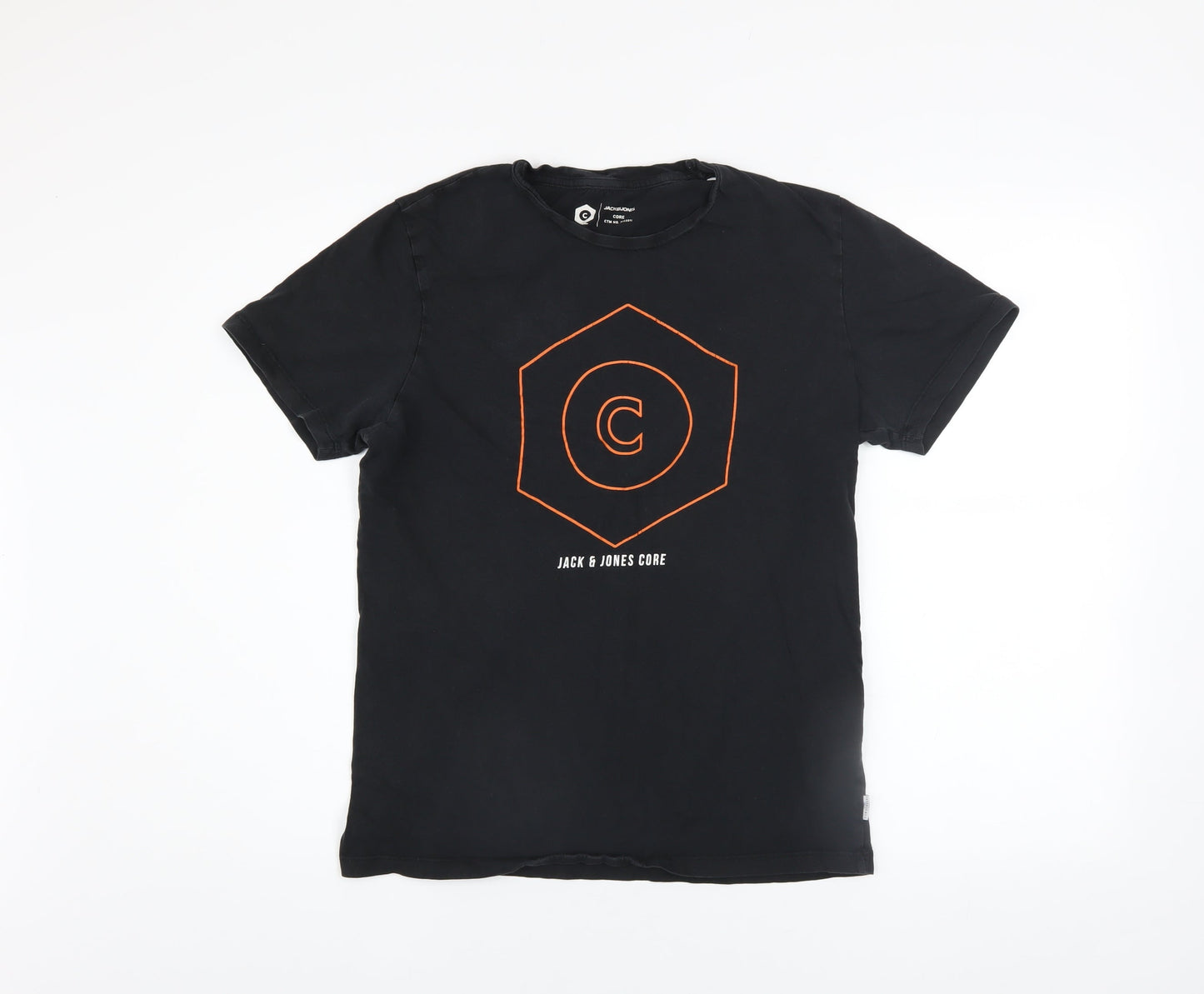 Mens UK Size M JACK & JONES Black  T-Shirt