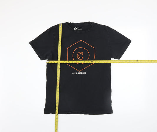 Mens UK Size M JACK & JONES Black  T-Shirt