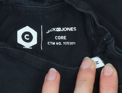 Mens UK Size M JACK & JONES Black  T-Shirt