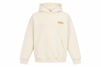 Front view of Jack & Jones boys’ beige pullover hoodie 12 years graphic print fleece