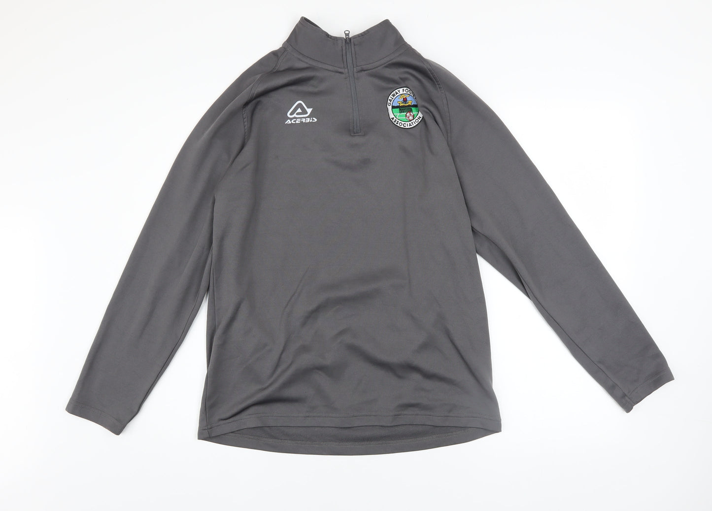 Mens UK Size S Acerbis Grey 1/4 Zip Sweatshirt