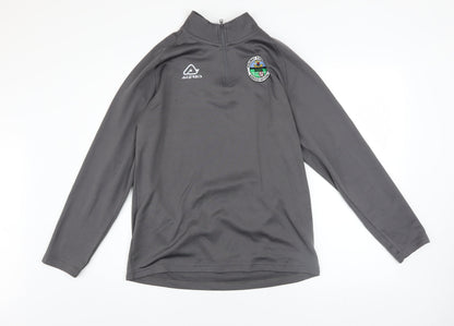 Mens UK Size S Acerbis Grey 1/4 Zip Sweatshirt