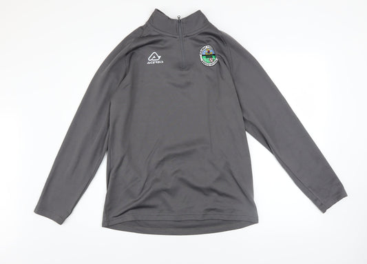 Mens UK Size S Acerbis Grey 1/4 Zip Sweatshirt