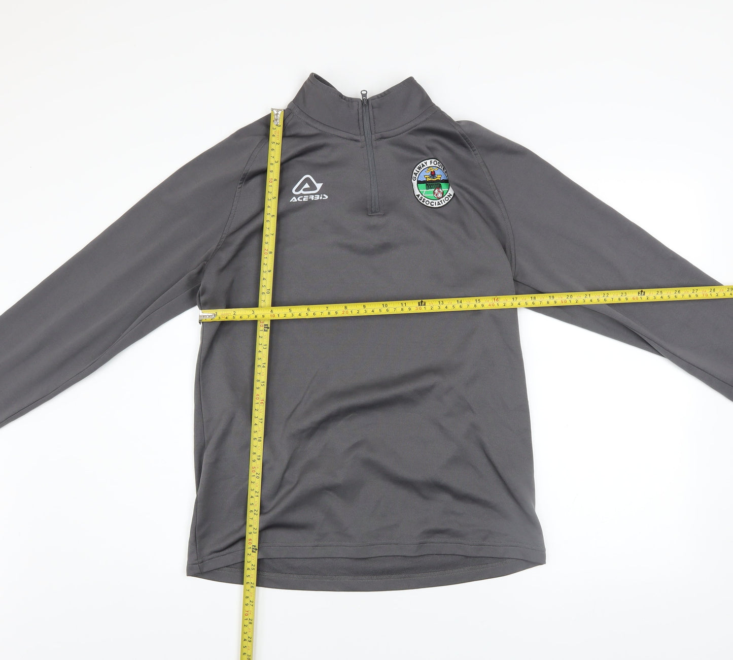 Mens UK Size S Acerbis Grey 1/4 Zip Sweatshirt