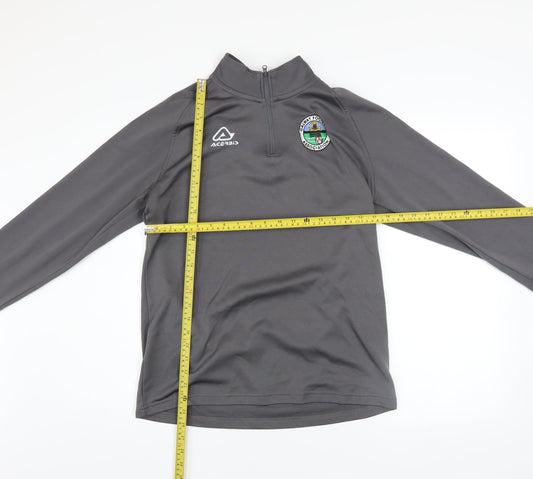 Mens UK Size S Acerbis Grey 1/4 Zip Sweatshirt