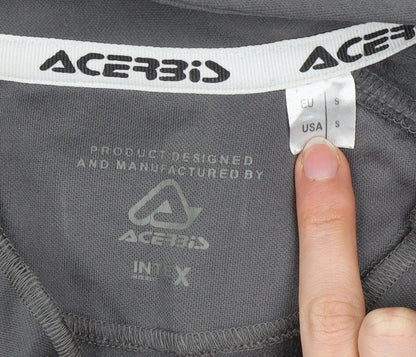 Mens UK Size S Acerbis Grey 1/4 Zip Sweatshirt