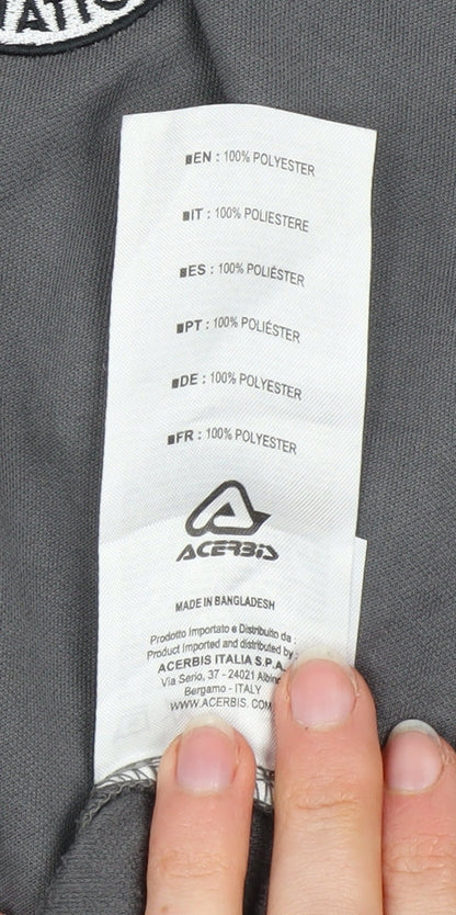 Mens UK Size S Acerbis Grey 1/4 Zip Sweatshirt
