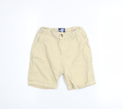 Thomas Brown Boys Beige Chino Shorts 8-9 Years Casual Cotton Twill